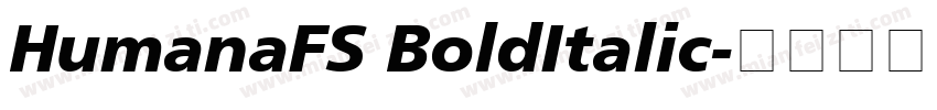 HumanaFS BoldItalic字体转换